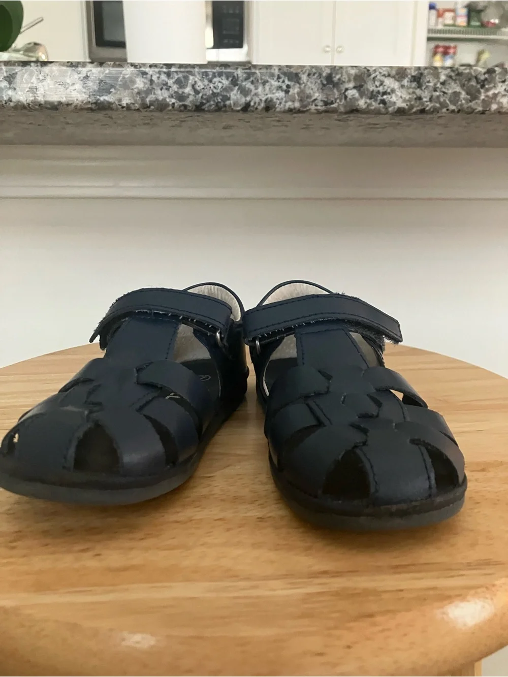 Angel by L'Amour Children's Navy Fisherman Sandals with Hook-and-Loop Strap